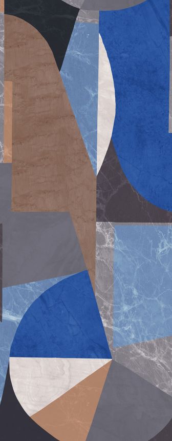 Graphic non-woven wall mural, blue, DGROC1041-260, Rock, Masureel