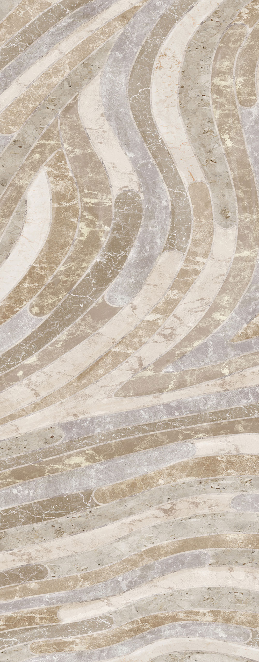 Geometric non-woven wall mural, beige, DGROC2012-260, Rock, Masureel