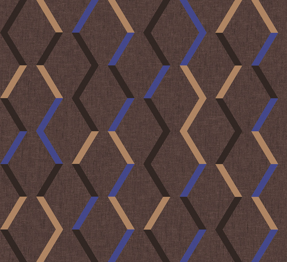 Geometric non-woven wallpaper, purple, JOY005, Joy, Masureel