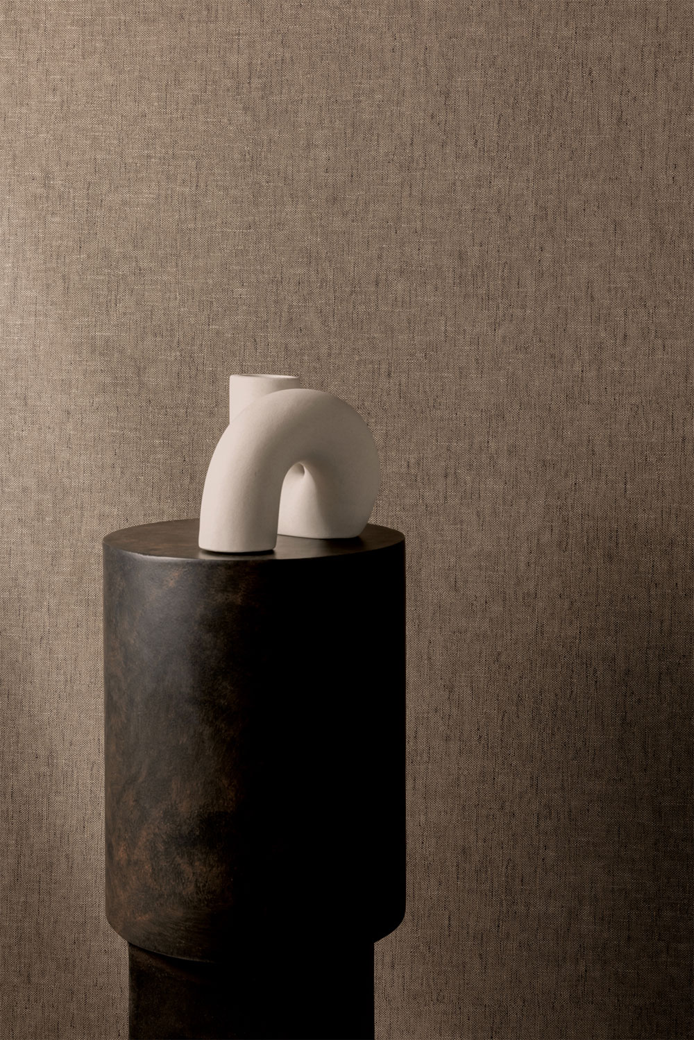 Non-woven wallpaper, brown, fabric imitation, JOY303, Joy, Rhapsody, Masureel