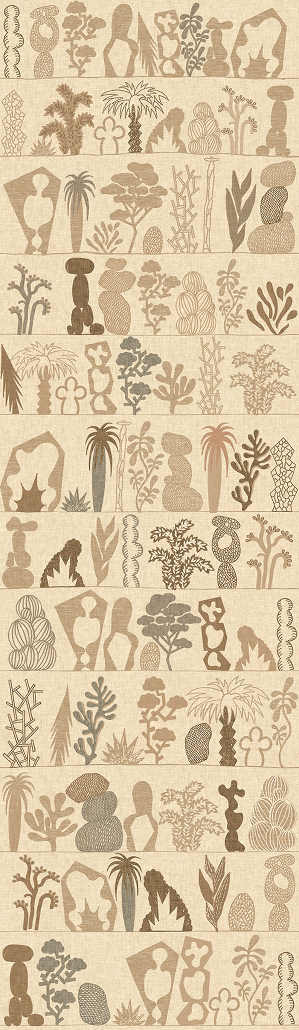 Non-woven wall mural, beige, plants, DGJOY2011-300, Joy, Masureel