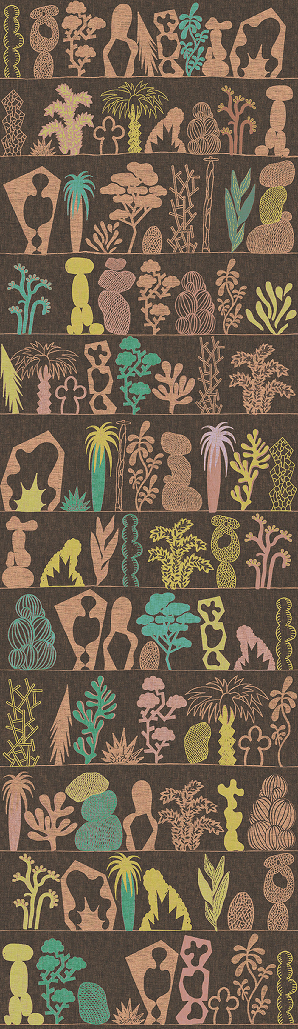 Non-woven wall mural, brown, plants, DGJOY2021-260, Joy, Masureel