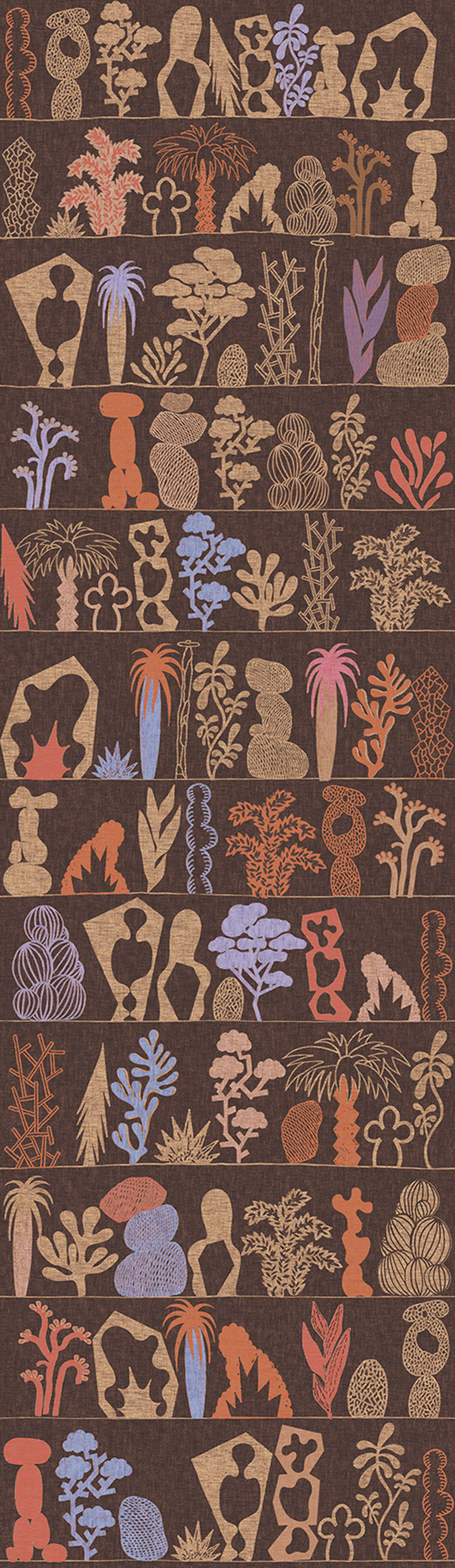 Non-woven wall mural, brown, plants, DGJOY2031-300, Joy, Masureel