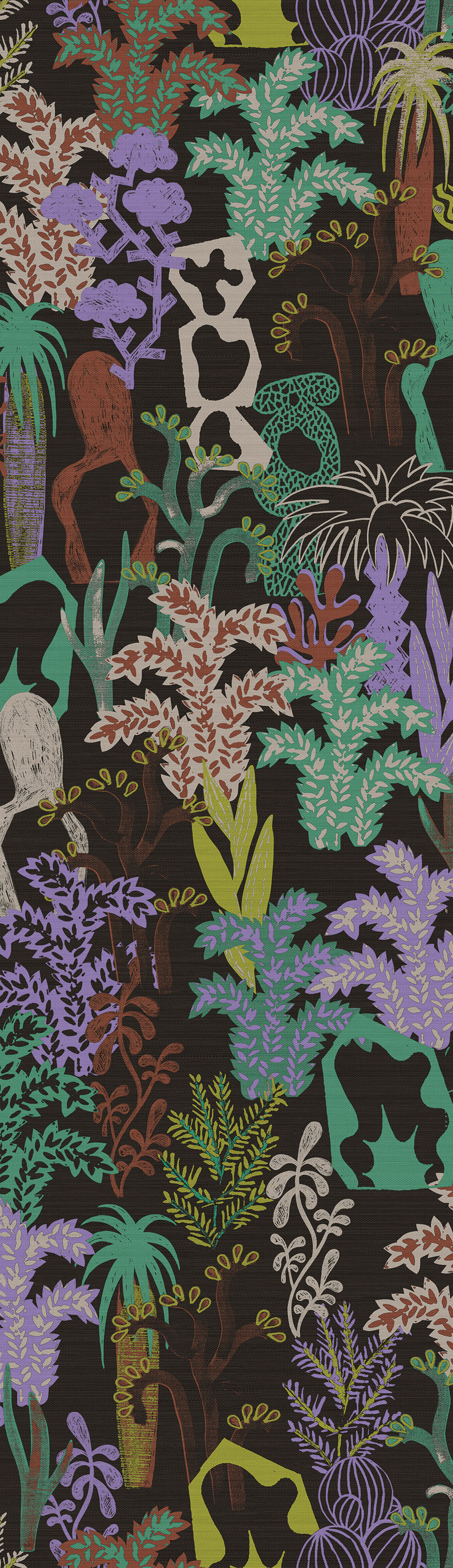 Non-woven wall mural, black, plants, DGJOY3021-300, Joy, Masureel