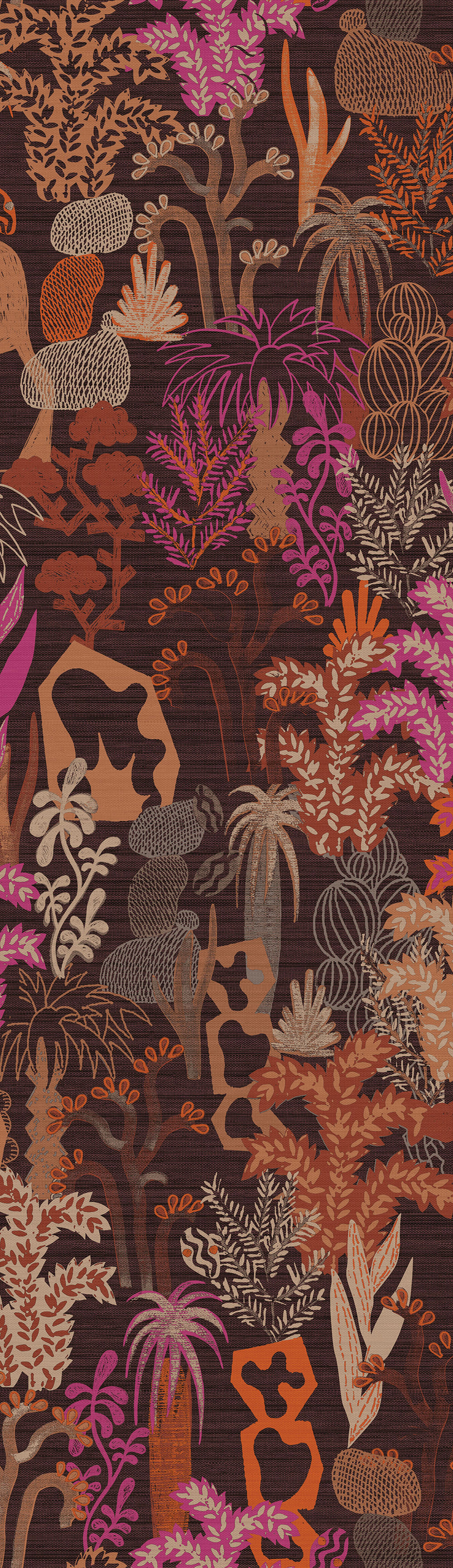 Non-woven wall mural, brown, plants, DGJOY3032-300, Joy, Masureel