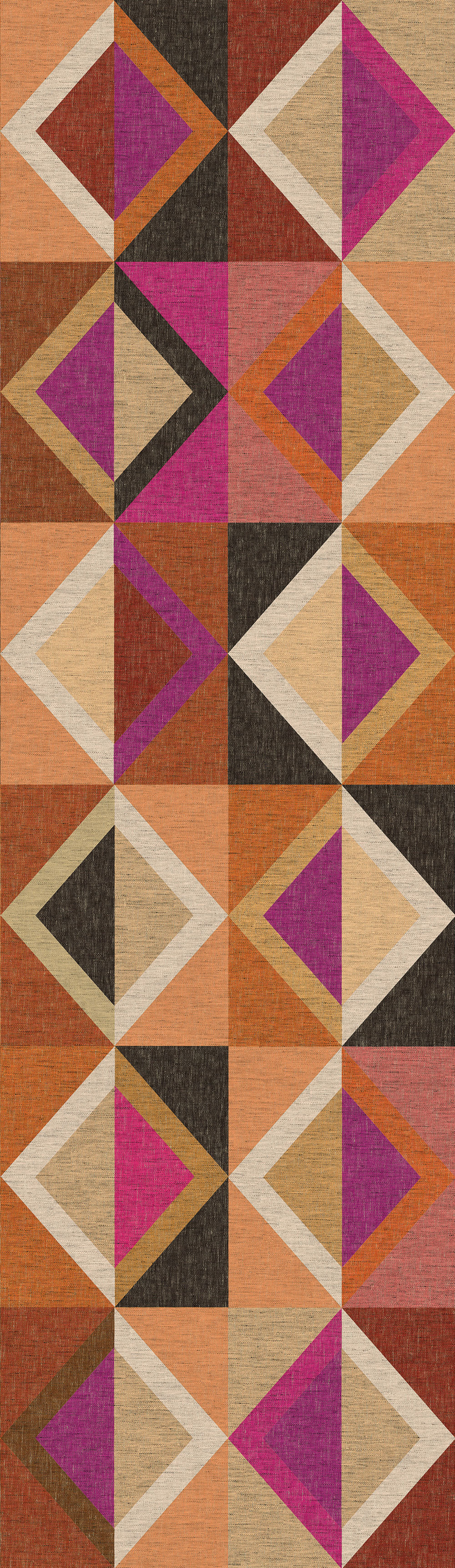 Geometric non-woven wall mural, brown-purple, DGJOY4041-300, Joy, Masureel