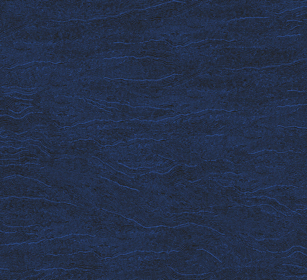 Non-woven wallpaper, waves, blue, TER009, Terra, Masureel