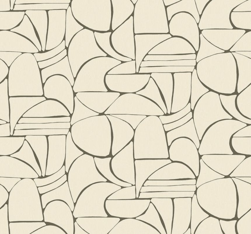 Non-woven wall mural, cream, ethno, 340280, Solange, Eijffinger