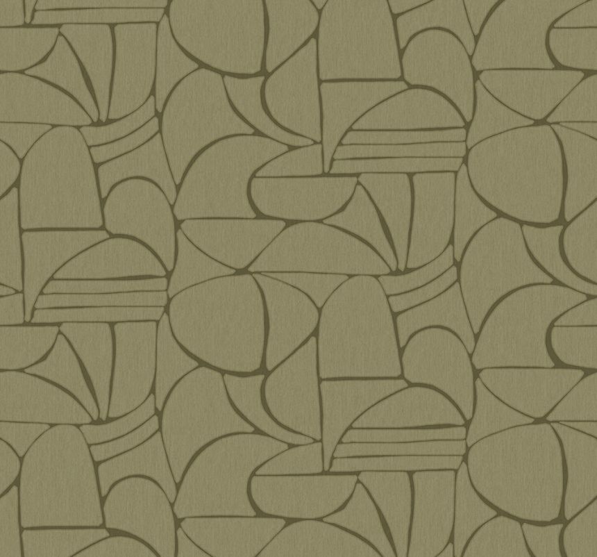 Non-woven wall mural, green, ethno, 340282, Solange, Eijffinger