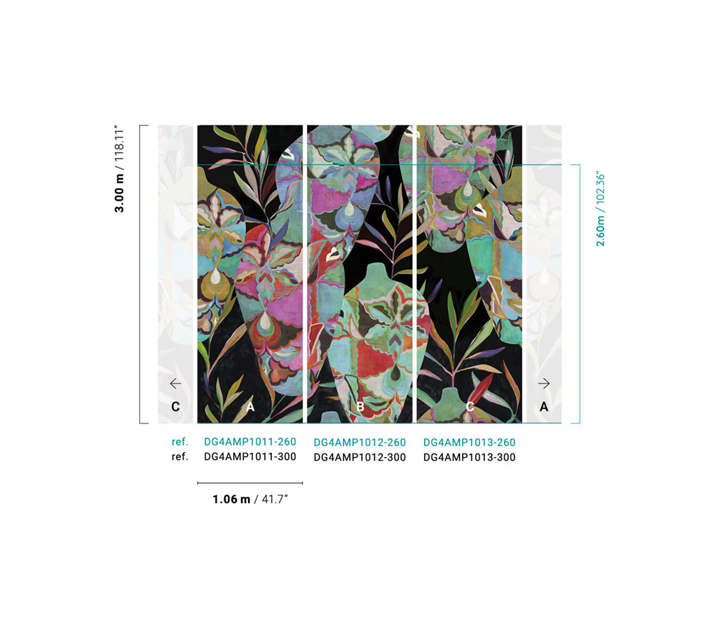 Non-woven wall mural, Amphoras, DG4AMP1013-300, Wall Designs IV, Khroma by Masureel