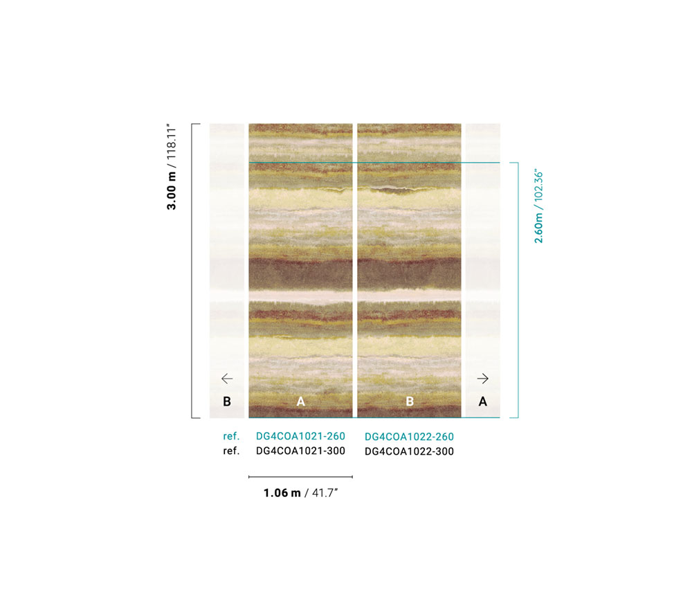 Non-woven wall mural, stripes, DG4COA1022-260, Wall Designs IV, Khroma by Masureel