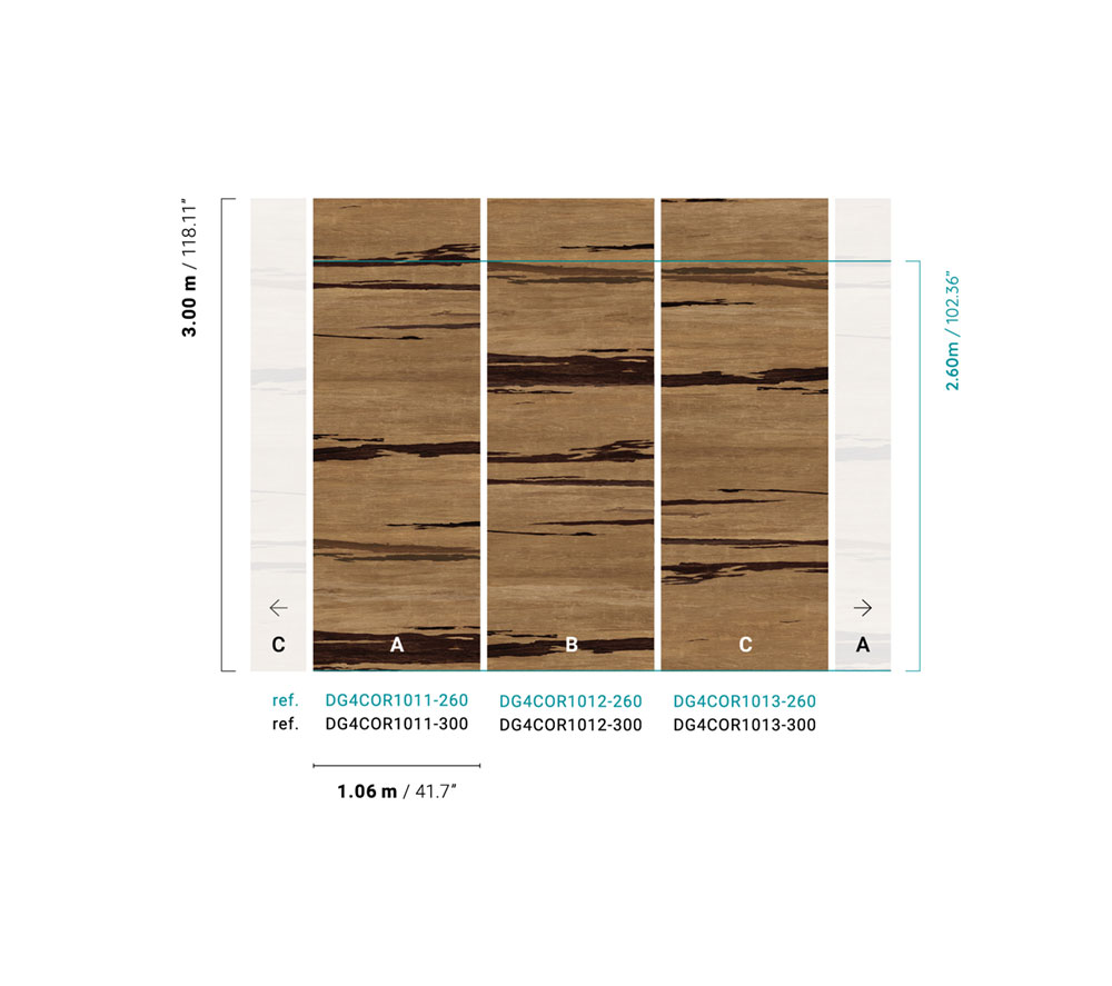 Non-woven wall mural, Cork, DG4COR1013-260, Wall Designs IV, Khroma by Masureel