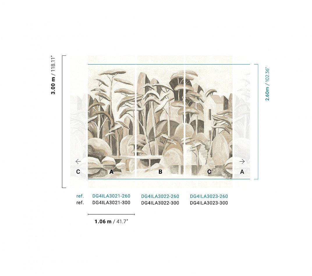 Non-woven wall mural, Landscape, DG4ILA3021-300, Wall Designs IV, Khroma by Masureel