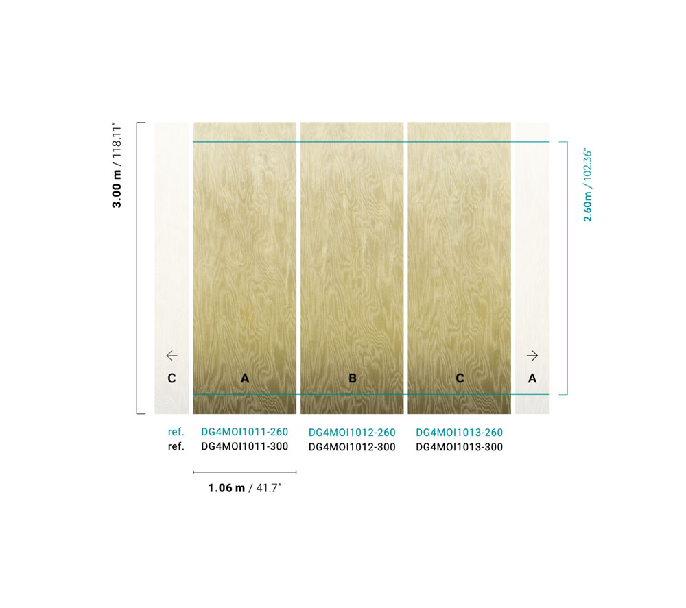 Non-woven wall mural, Moiré, DG4MOI1013-300, Wall Designs IV, Khroma by Masureel