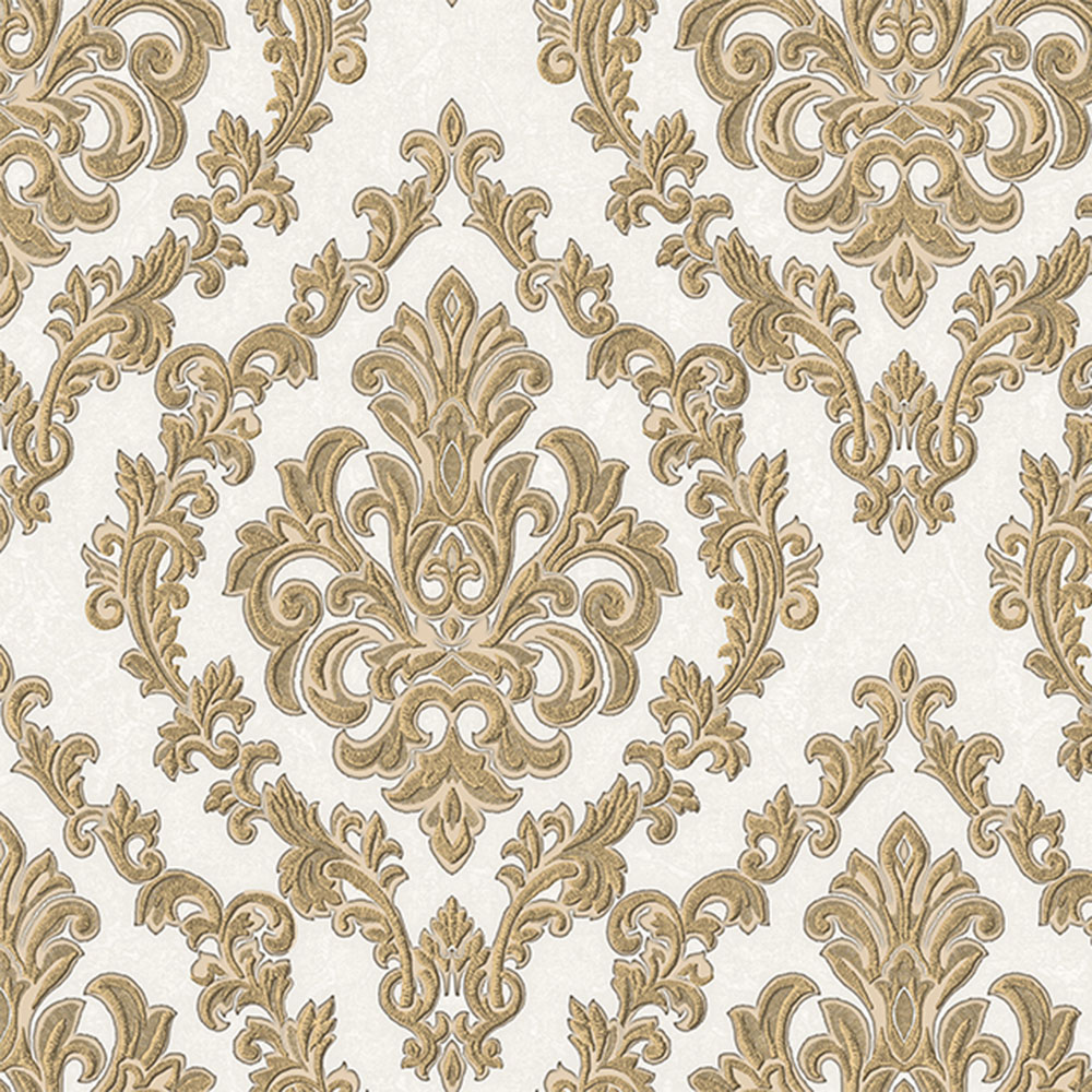 Baroque non-woven wallpaper, cream-zlatá, 1405-5, Dante, AdaWall