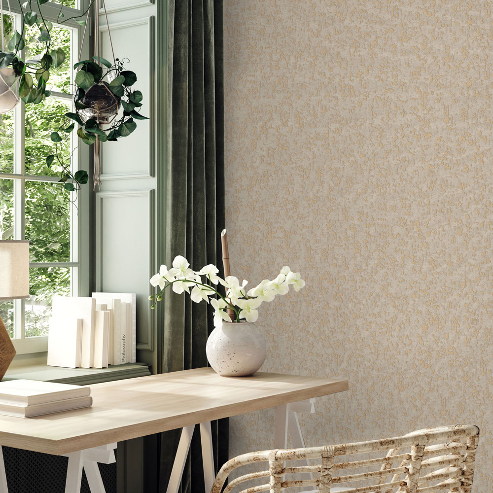 Luxury non-woven wallpaper, brown-beige, fabric imitation, 1410-4, Dante, AdaWall