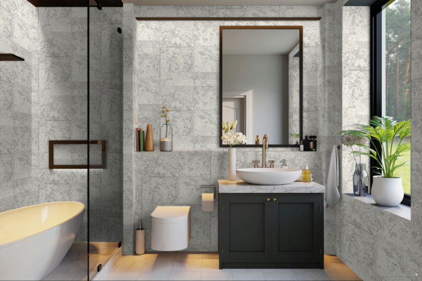 Washable vinyl bathroom / kitchen wallpaper Tiles, 5810-10, Vavex 2026