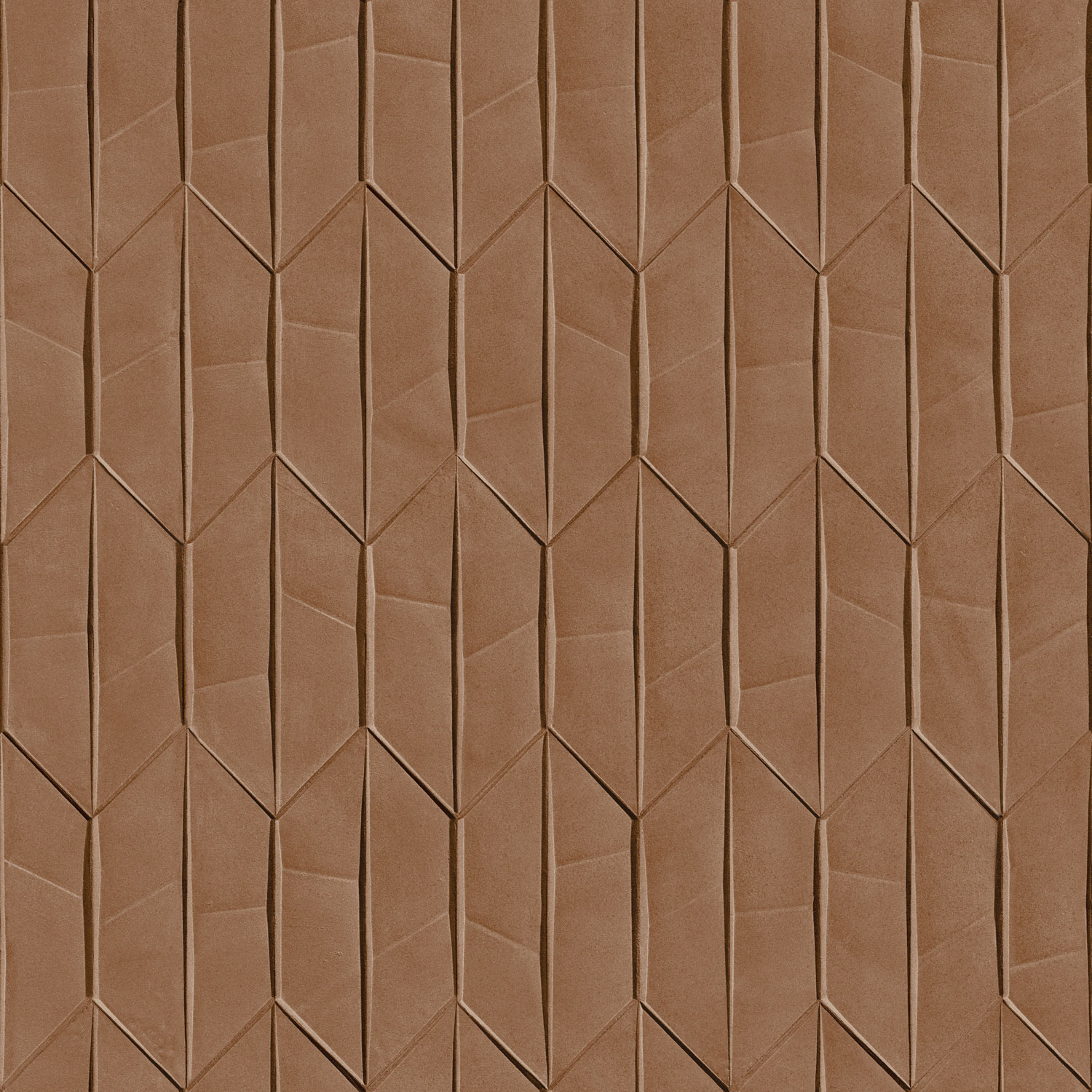 Brown geometric 3D wallpaper, A65001, Arcadia, Grandeco