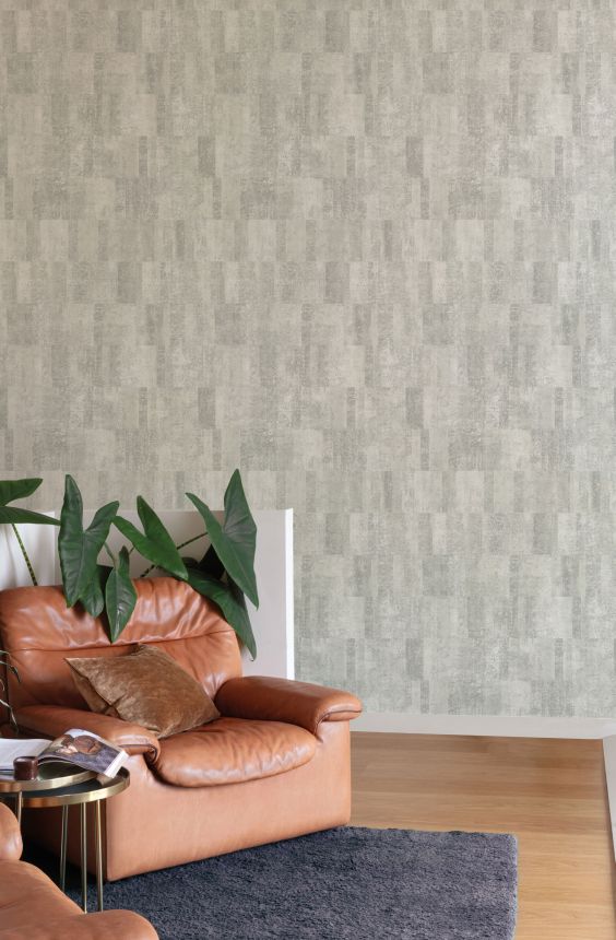 Gray geometric non-woven wallpaper, A69404, Omura, Grandeco