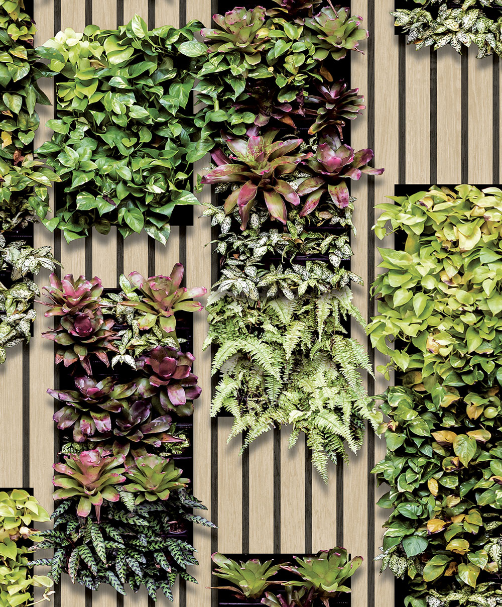 Non-woven 3D wallpaper plants, wood imitation, planks, M79404 Artifice, Ugépa