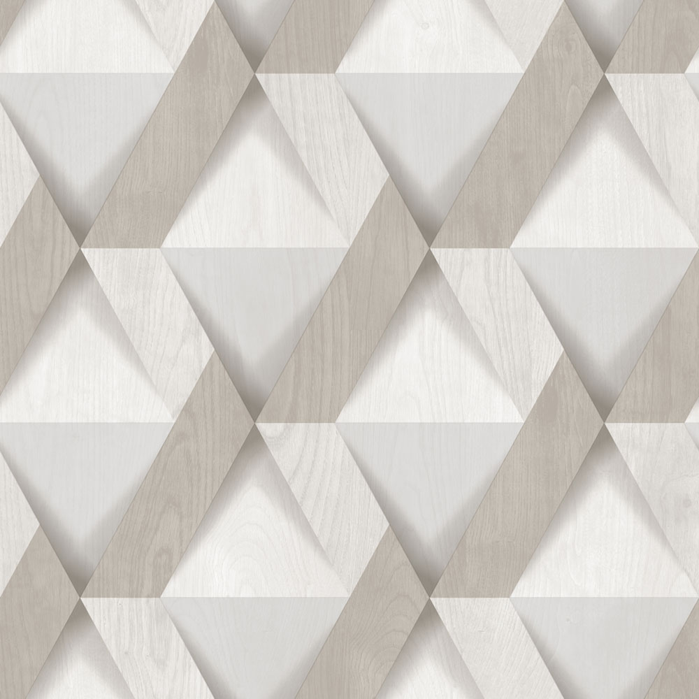 Non-woven wallpaper, grey-beige, wood paneling imitation, M69197D, Nomade, Ugépa