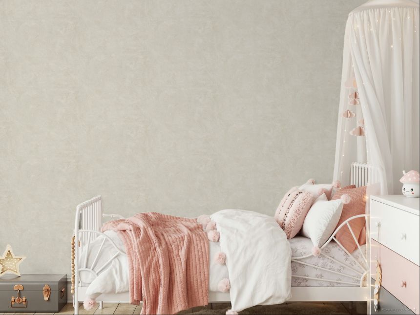 Luxury non-woven wallpaper, beige, stucco plaster, Z15539, Mini Trend, Zambaiti Parati