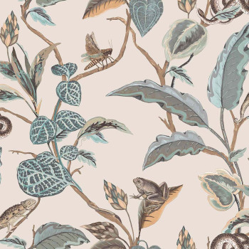 Non-woven wallpaper, grey-beige, leaves, 15508, Botany House, Cristiana Masi by Parato