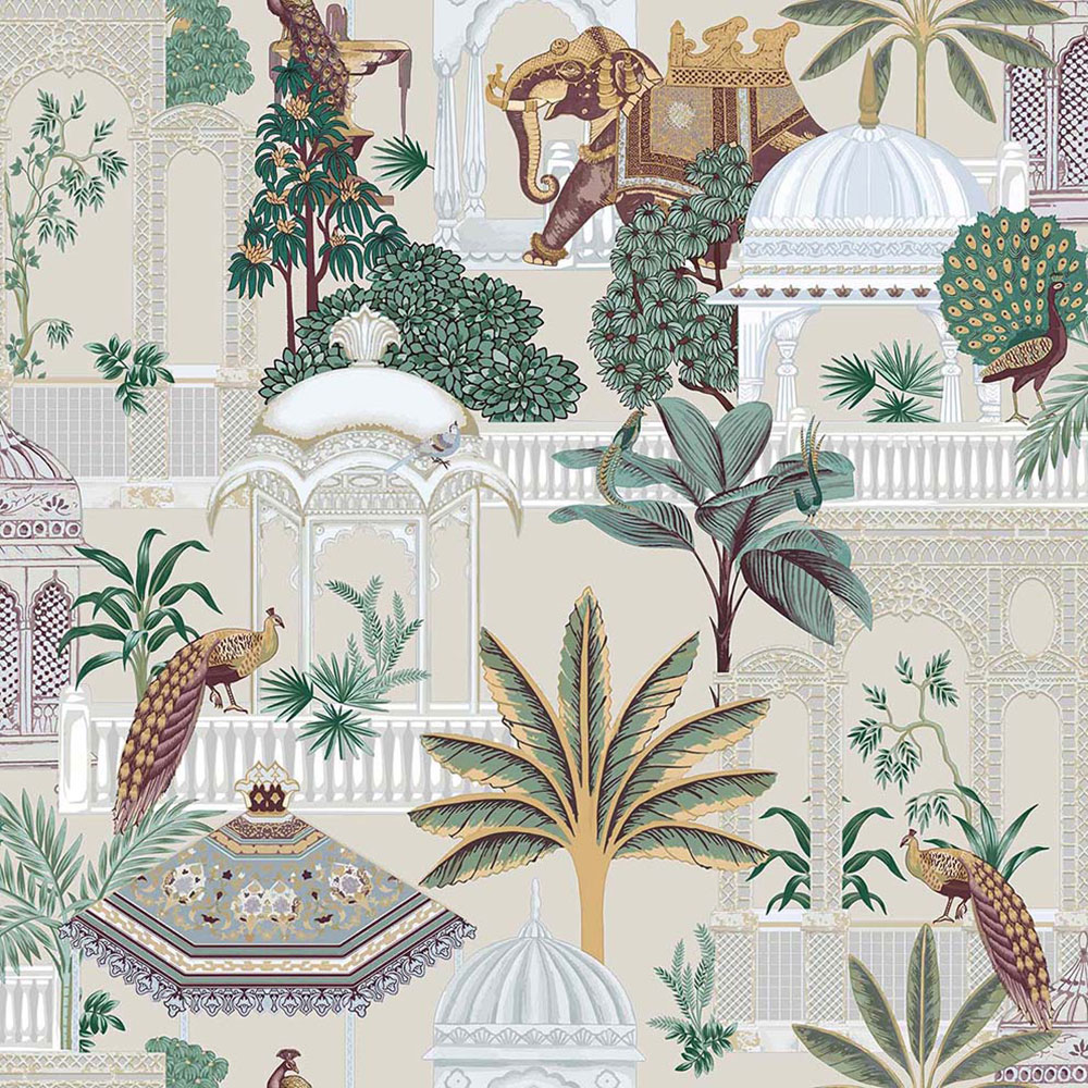 Non-woven wallpaper, grey-beige, garden, 15536, Botany House, Cristiana Masi by Parato