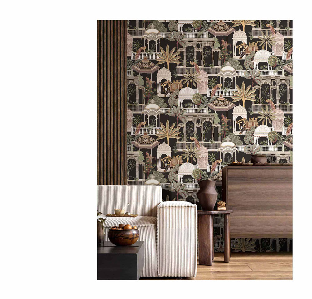 Non-woven wallpaper, grey-beige, garden, 15536, Botany House, Cristiana Masi by Parato