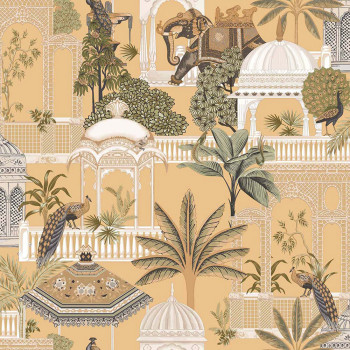 Non-woven wallpaper, ochre, garden, 15538, Botany House, Cristiana Masi by Parato