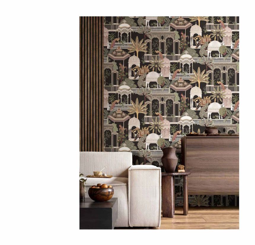 Non-woven wallpaper, black, garden, 15539, Botany House, Cristiana Masi by Parato