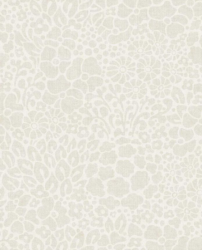 Non-woven wallpaper, cream, flowers, 340550, Groovy, Eijffinger