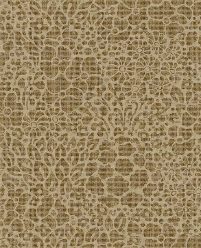 Non-woven wallpaper, brown, flowers, 340552, Groovy, Eijffinger