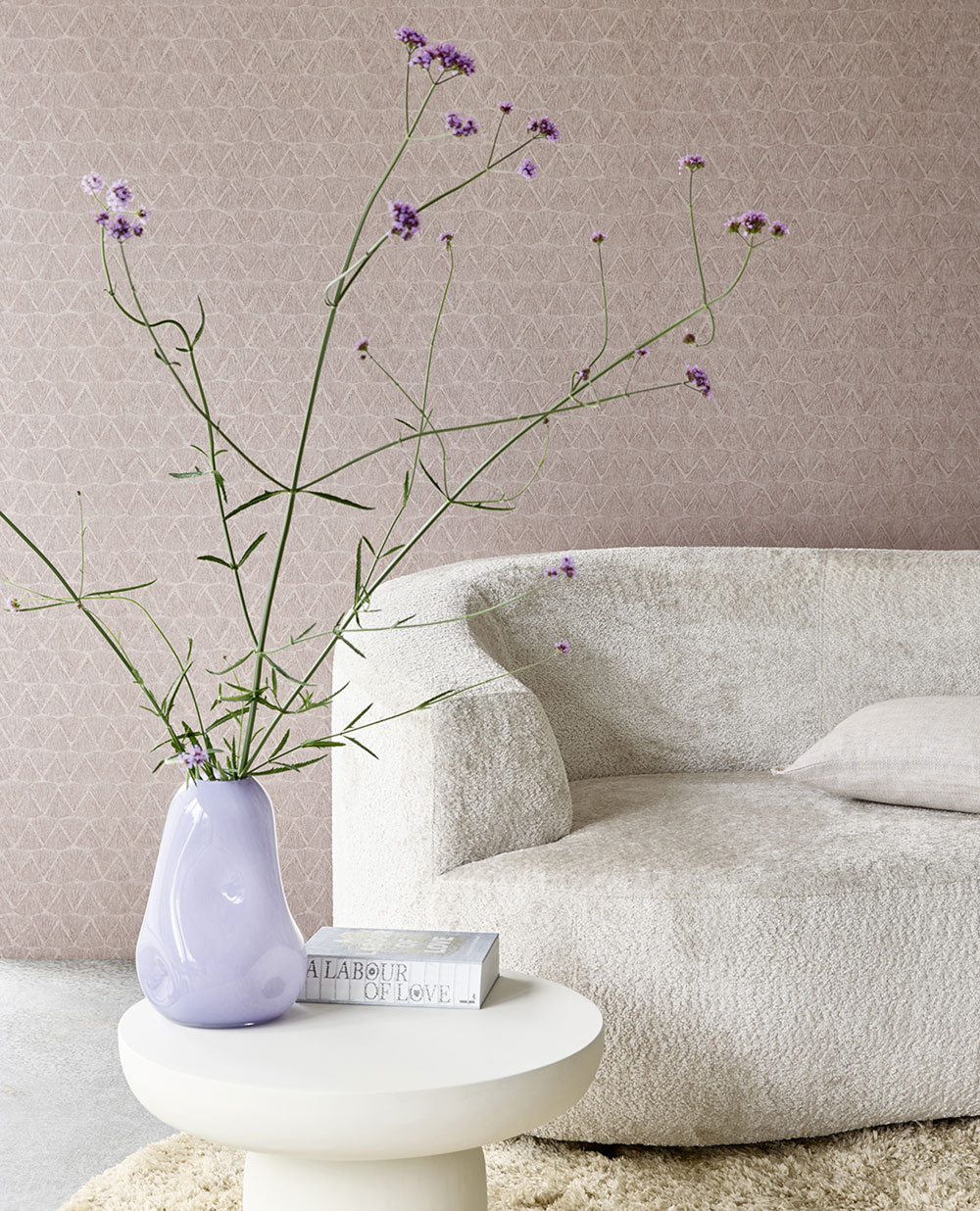 Geometric non-woven wallpaper, pink, 340346, Sensory Eijffinger