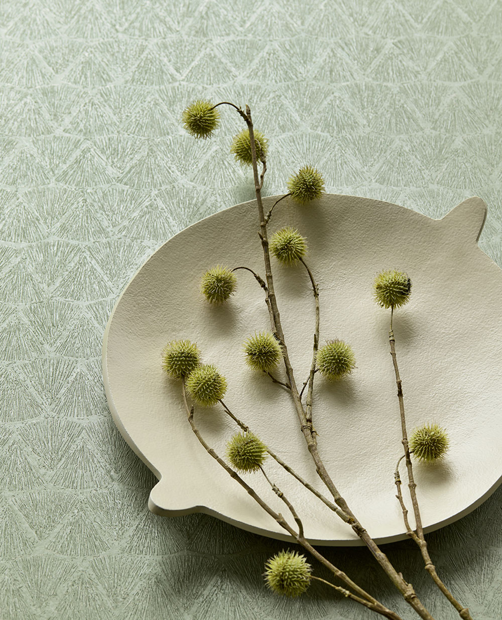 Geometric non-woven wallpaper, green, 340348, Sensory Eijffinger