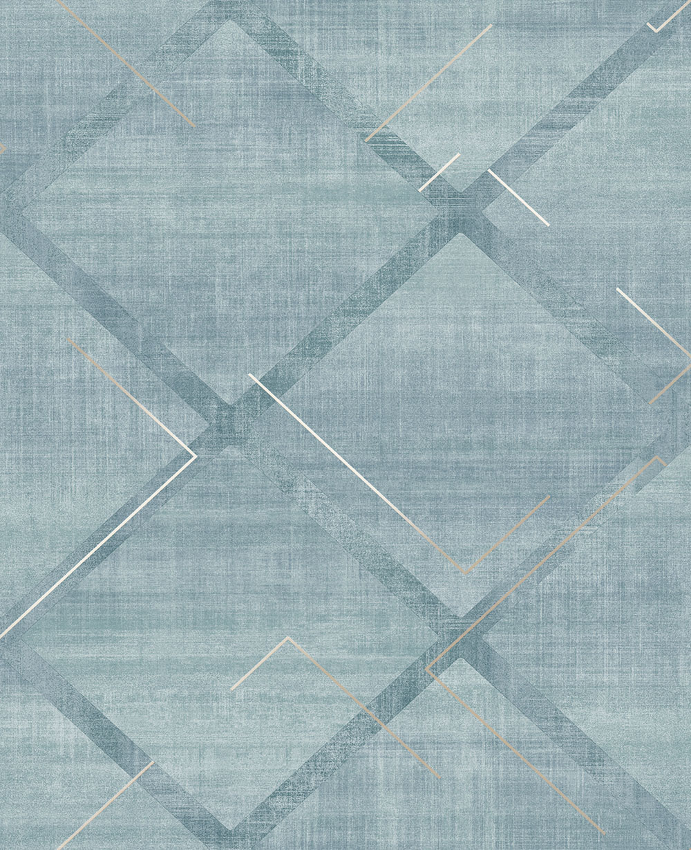 Geometric non-woven wallpaper, blue, 124121, Element, Graham Brown Premium