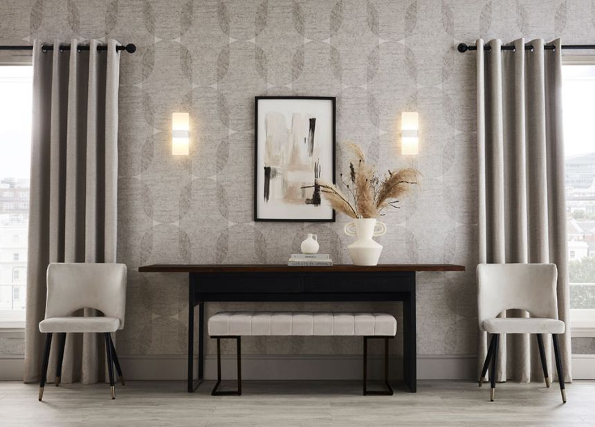 Non-woven wallpaper, beige, graphic pattern, 124128, Element, Graham Brown Premium