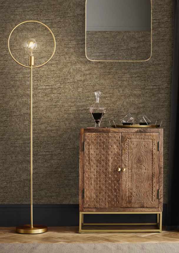 Non-woven wallpaper, brown-beige, stone, 124132, Element, Graham Brown Premium