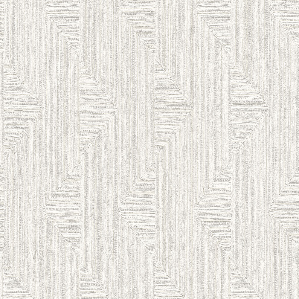 Geometric non-woven wallpaper, white-grey, SA524011, Santa Fe, Design ID