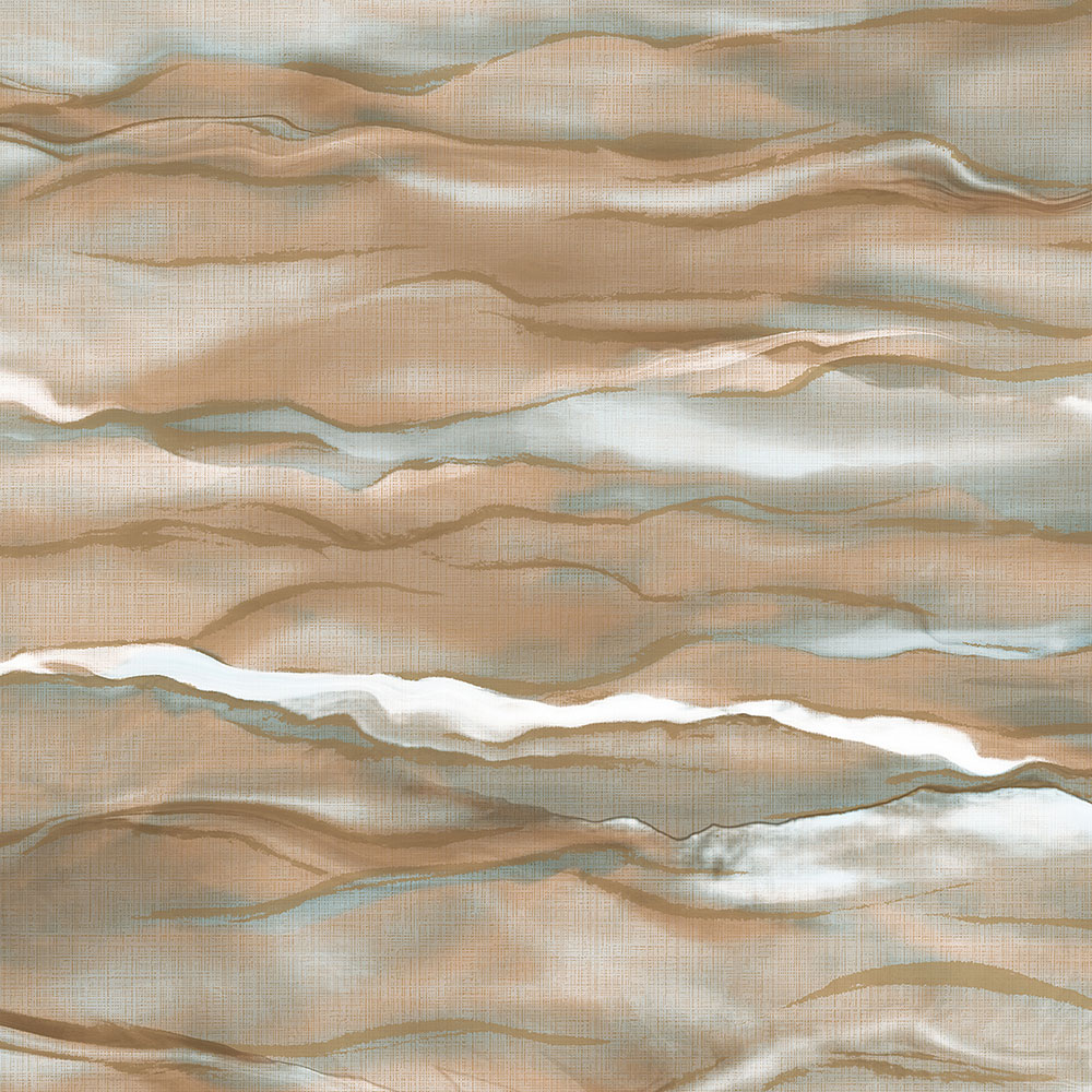 Non-woven wallpaper, brown-gold, waves, marble, SA524046, Santa Fe, Design ID