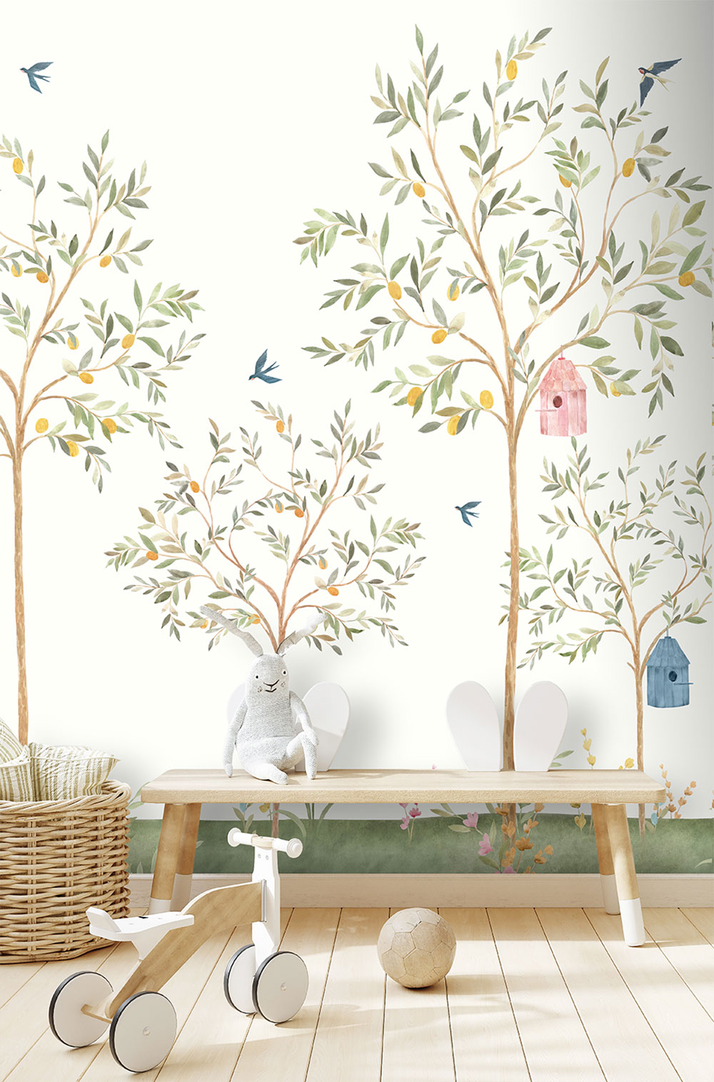 Children's non-woven wall mural, trees, CW6121-2, Cute Walls, Decoprint