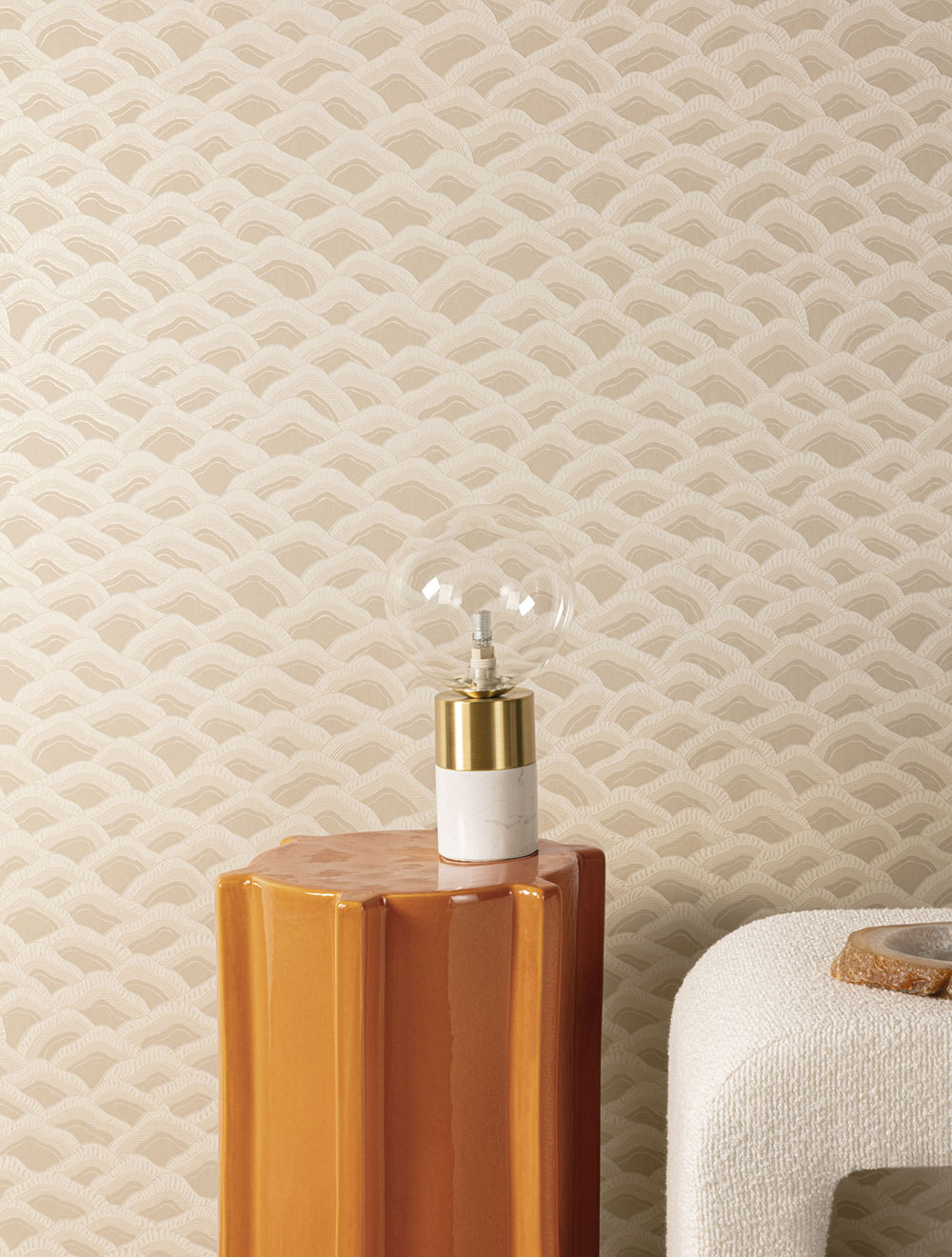 Non-woven wallpaper, beige, landscape, RHA301, Rhapsody, Masureel