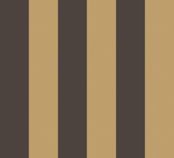 Non-woven wallpaper, brown-black, stripes, RHA402, Rhapsody, Masureel