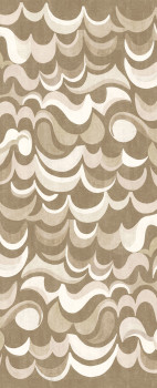 Non-woven wall mural, brown-beige, waves, DGRHA1011-300, Rhapsody, Masureel