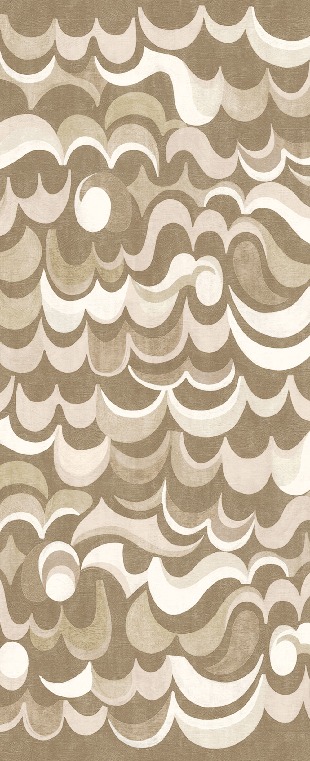 Non-woven wall mural, brown-beige, waves, DGRHA1012-300, Rhapsody, Masureel