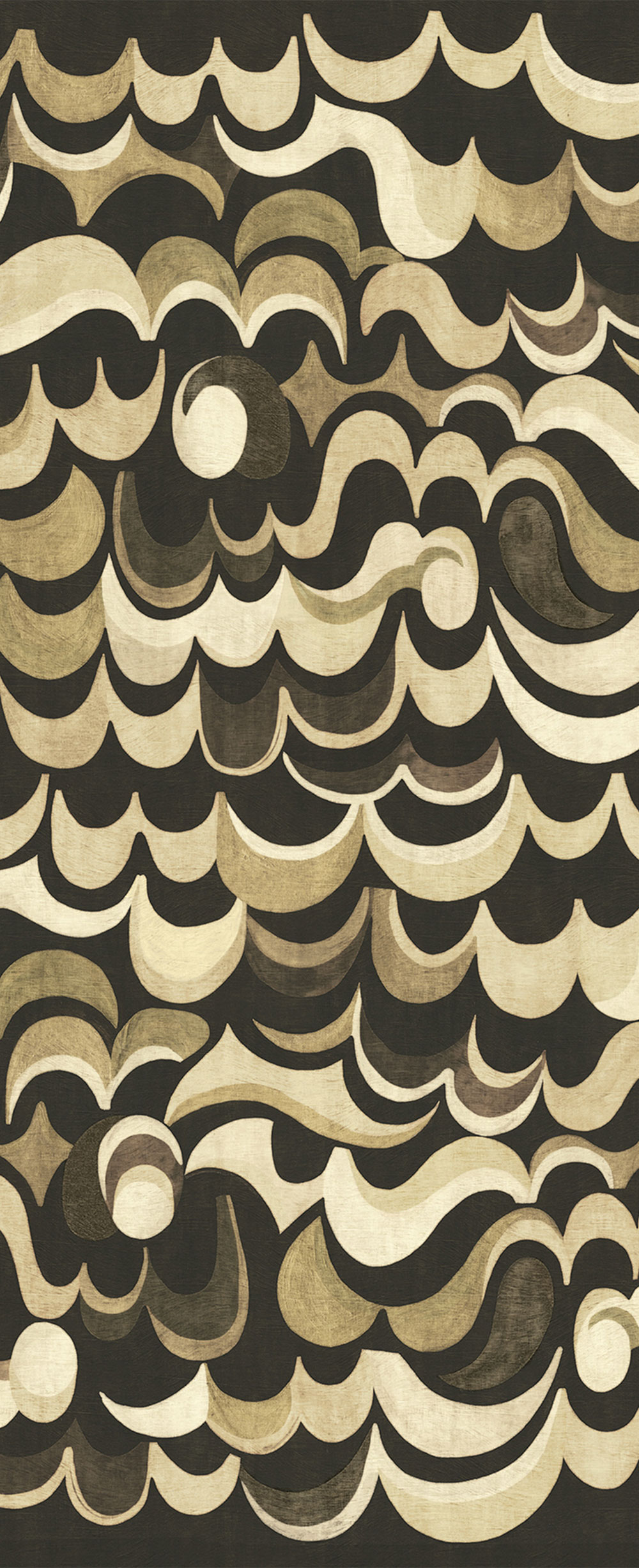Non-woven wall mural, brown, waves, DGRHA1022-260, Rhapsody, Masureel