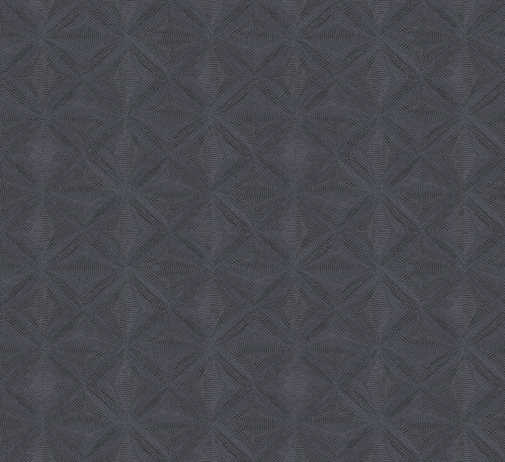 Geometric non-woven wallpaper black, ethno, AMA105, Amani, Masureel