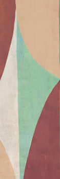 Geometric non-woven wall mural, green-brown, DGAMA3023-260, Amani, Masureel
