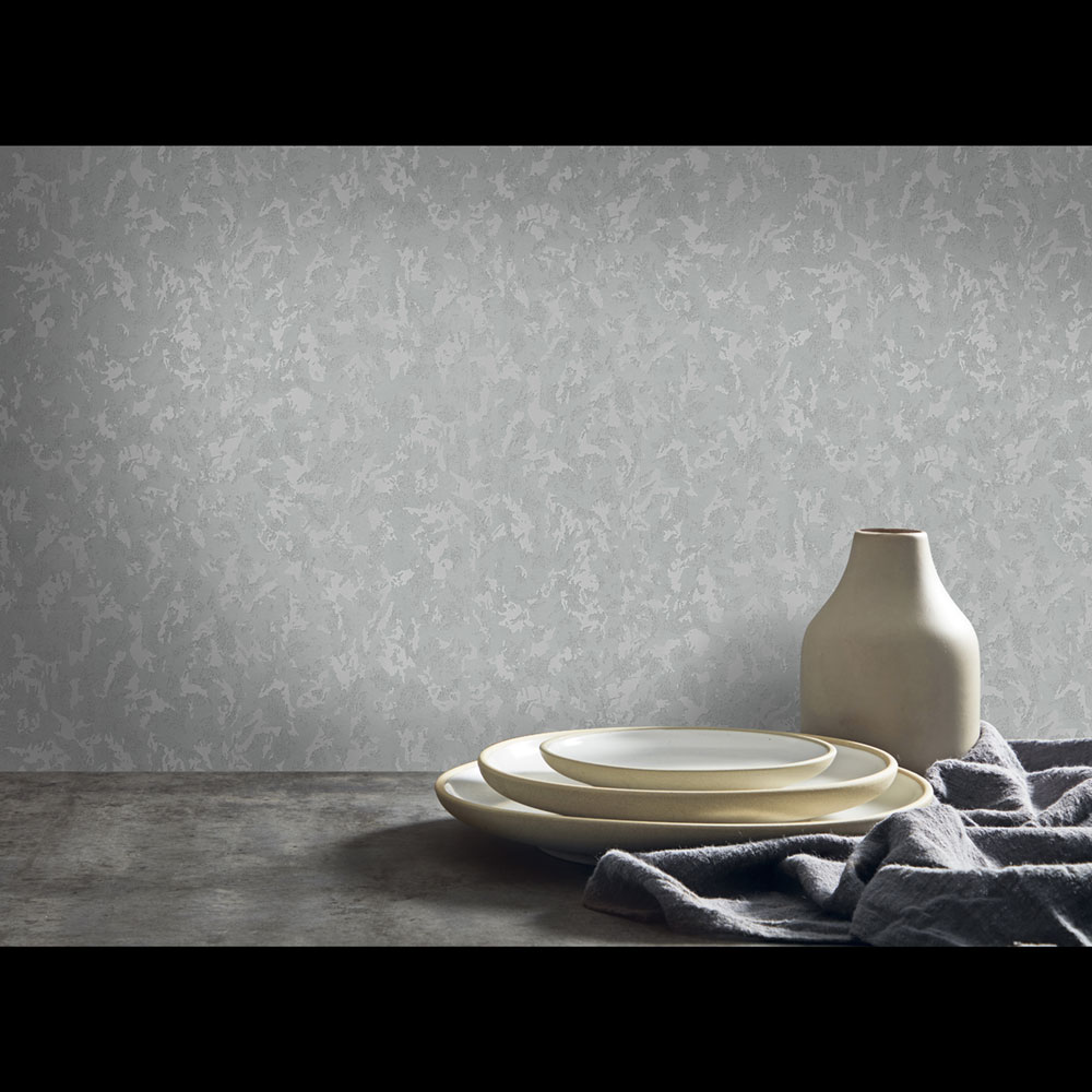 Non-woven wallpaper, silver, stucco, 20011, New Tekko, Emiliana Parati