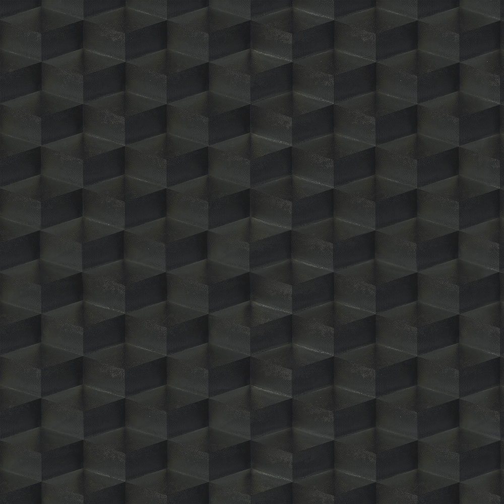 3D geometric non-woven wallpaper, black, 20022, New Tekko, Emiliana Parati